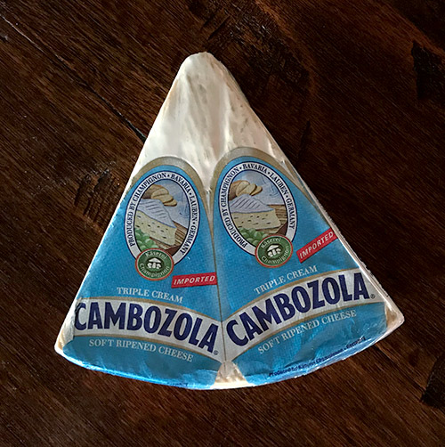 Cambozola cheese packaging purchased from Costco.